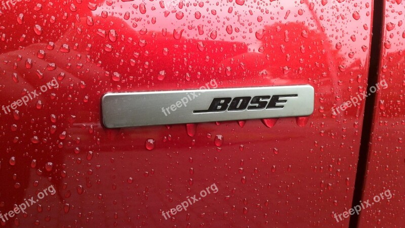 Car Bose Red Name Plate Drops