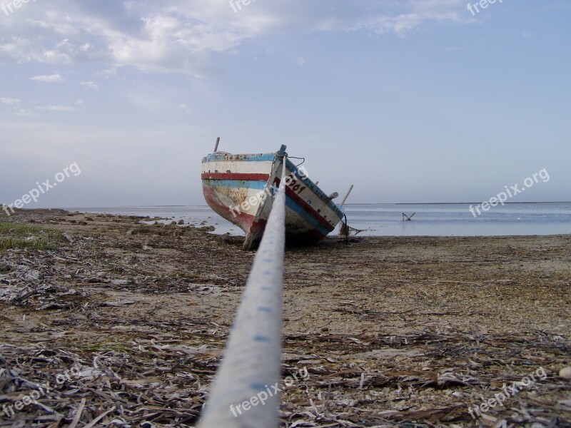 Boat Beach Sea Horizon Maritime