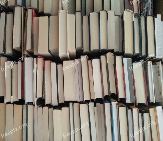 Stack Stacked Books Bookshelf Library