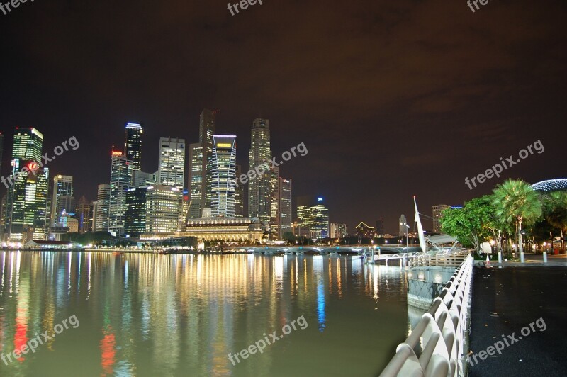 Singapore Htet Aung Bay Night Lightning