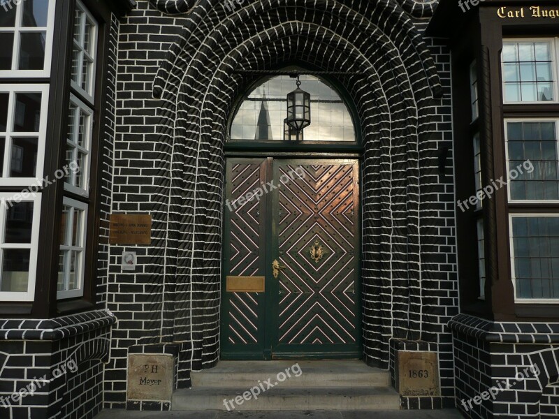 Entrance Chamber Of Commerce Lüneburg Doorstep Black