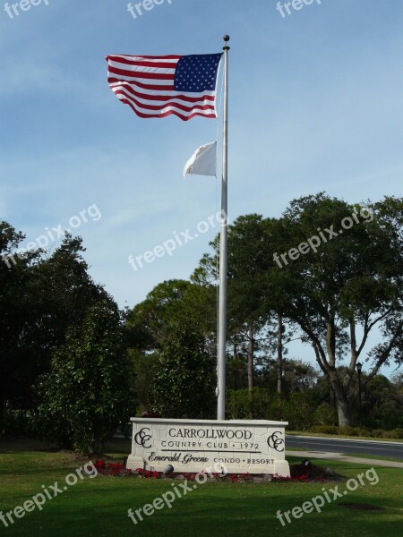 Carrollwood Golf Club Flag Use