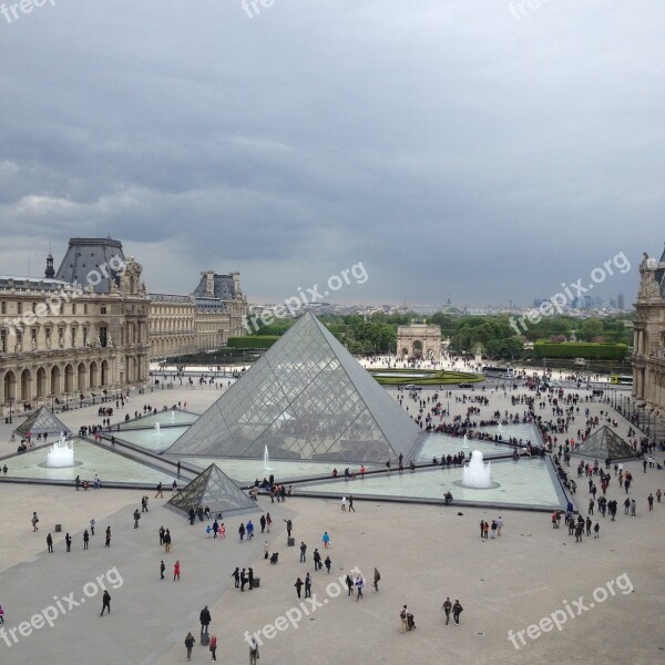 Monument Paris Heritage Louvre Glass Pyramid