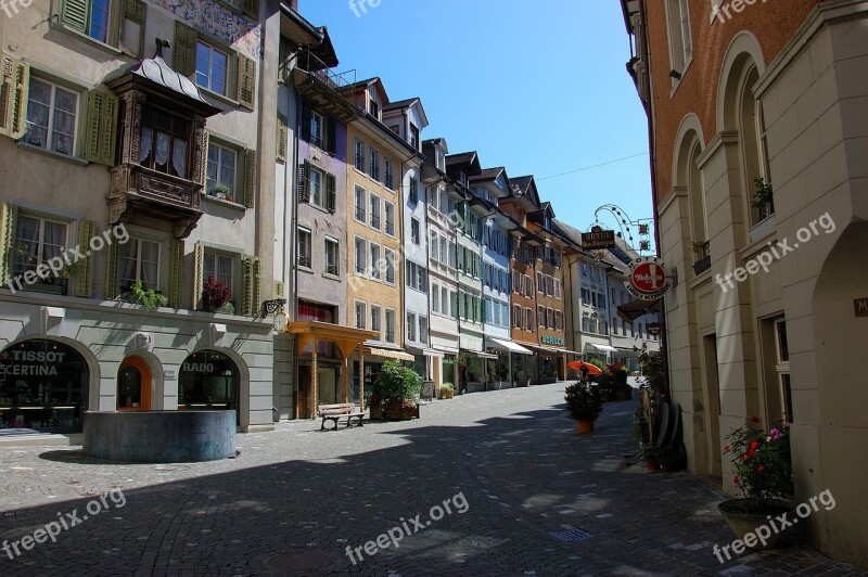 Switzerland Bremgarten Historic Center Summer Tourism