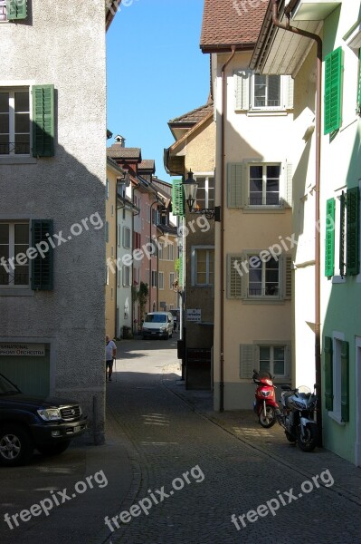 Switzerland Bremgarten Historic Center Summer Alley