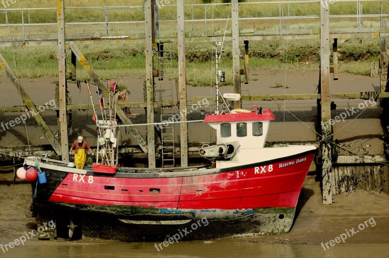 Fishing Boat Water Sea Ocean