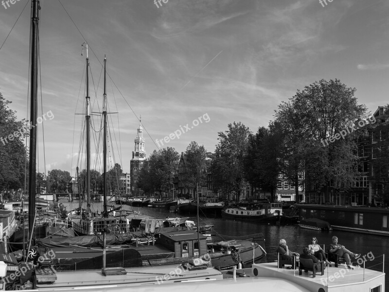 Amsterdam Netherlands Water River Relaxation