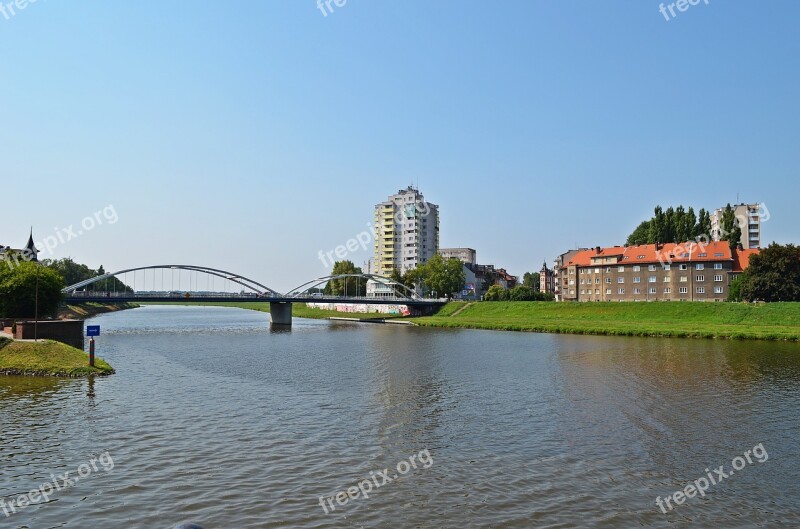 Opole City River Measles Buildings