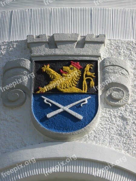 Wasserturm Hockenheim Coat Of Arms Relief Heraldry