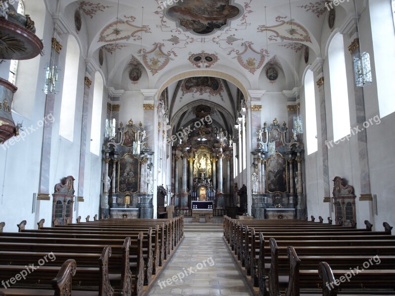 Franziskanerkirche Church Schwäbisch Gmünd St Franziskus Interior