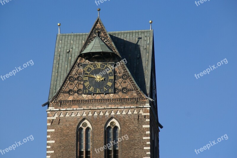 Marienkirche Wismar Tower Clock St Mary