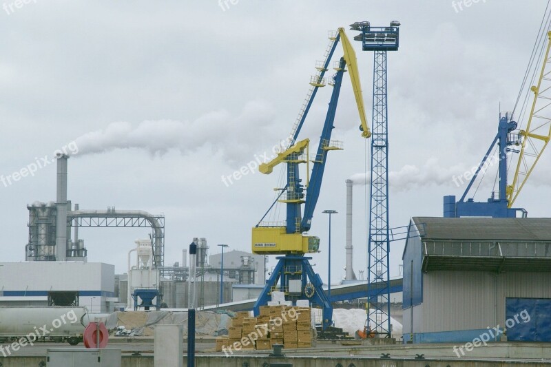 Wismar Cranes Port Germany Harbor