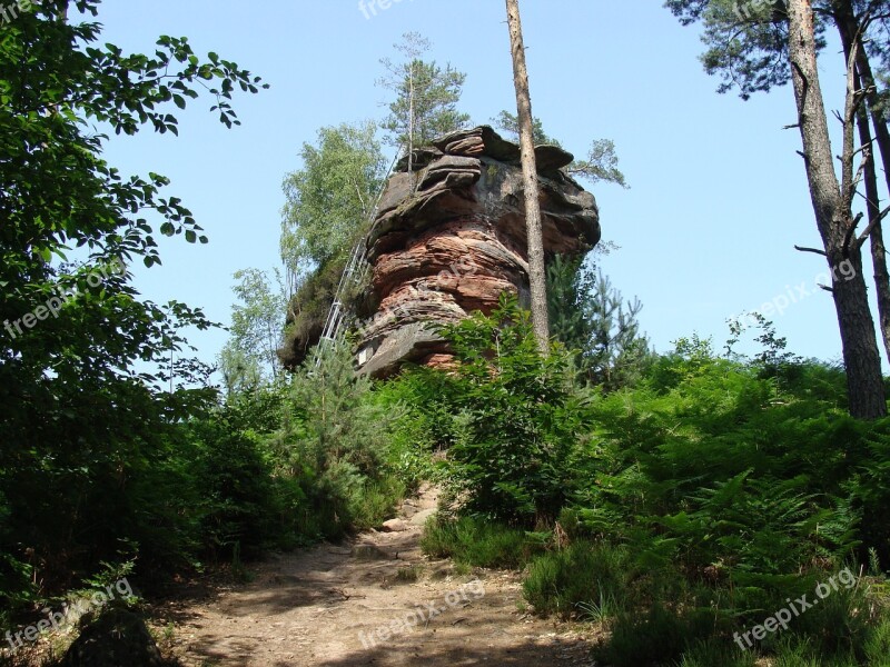 Pfälzerwald Hühnerstein Rock Formation Climbing