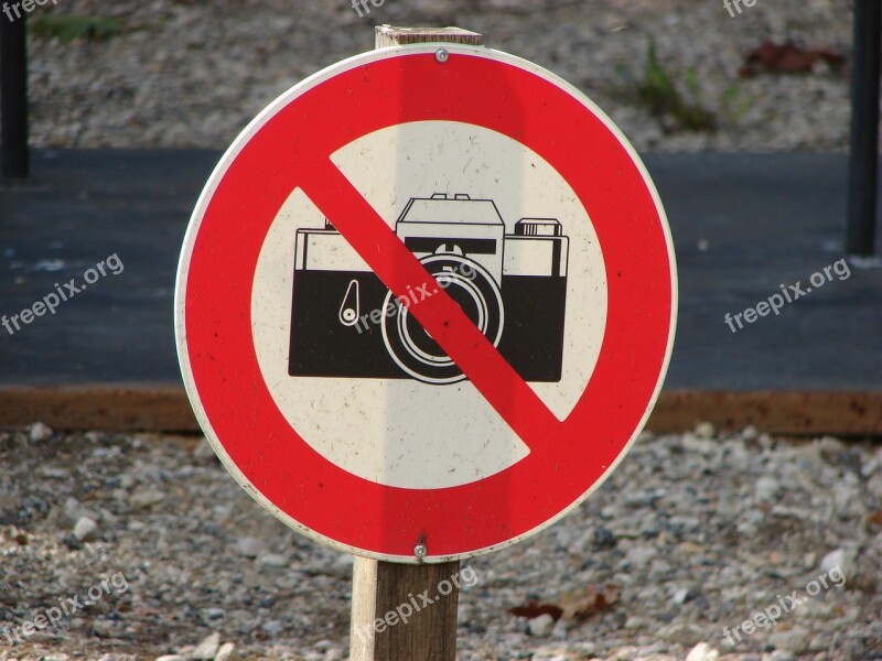 Photography Prohibited Sign Symbol Camera