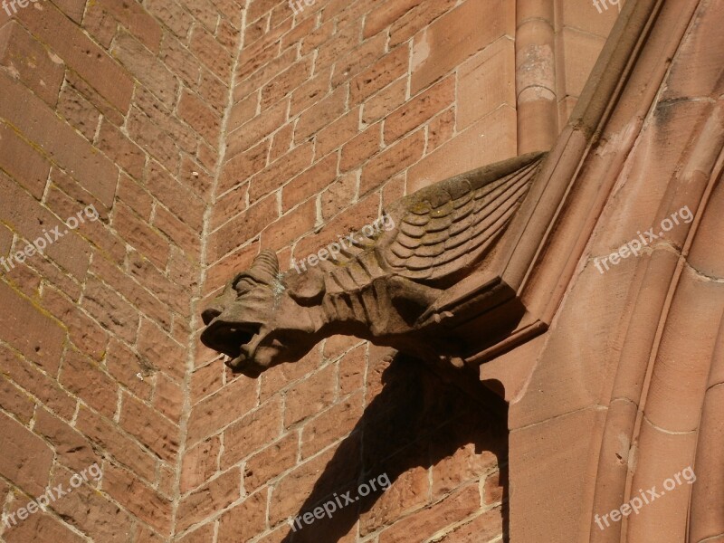 Gargoyle Sculpture St Vitus Rheinsheim Architecture