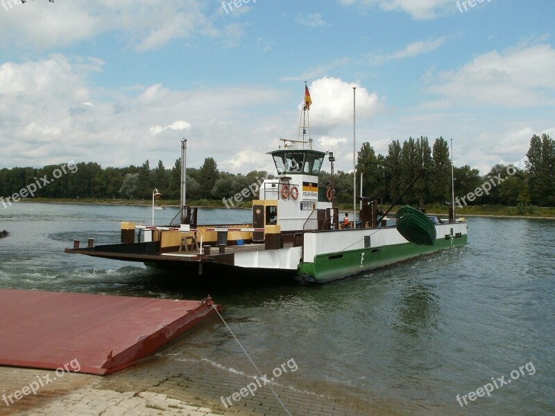 Ferry Boat Kollerfaehre Water Transportation