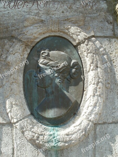 Relief Bronze Luisenbrunnen Saarbruecken Germany