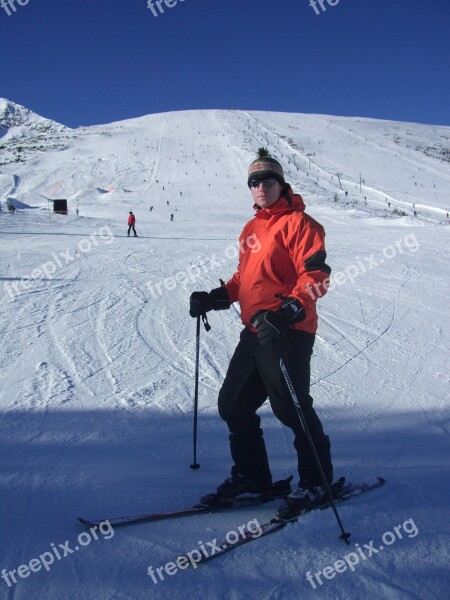 Skiing Bulgaria Man Snow Ski