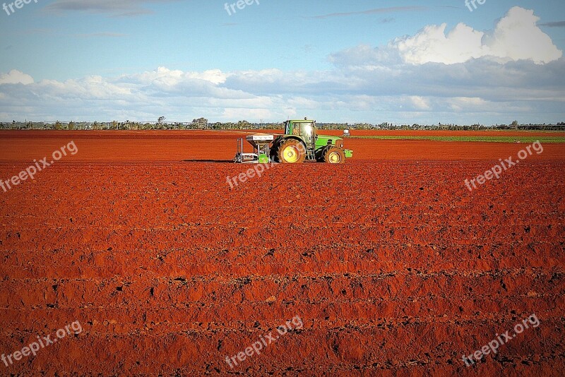 Tractor Farming Plowing Agricultural Farm