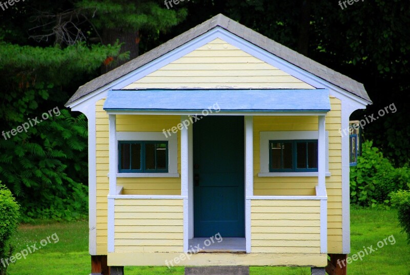 House Home Small Cottage Yellow