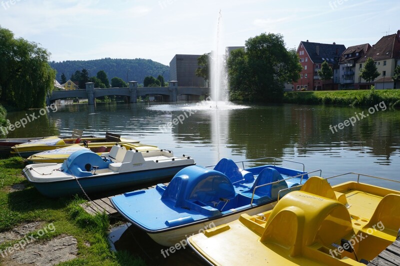 Boat Danube Recovery Tuttlingen Fountain