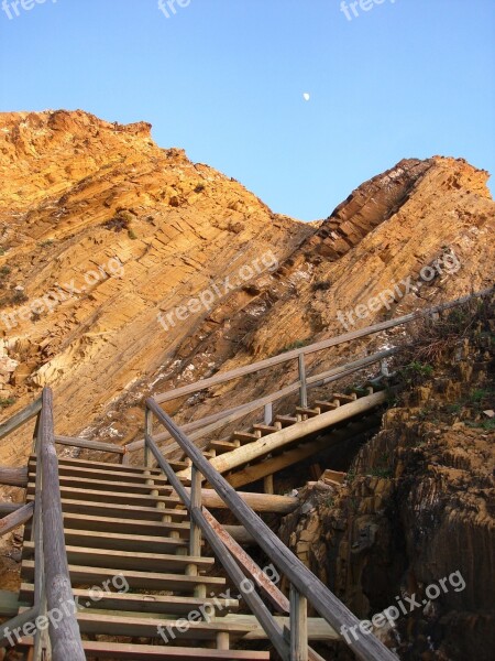 Beach Access Costa Vicentina Stairs Praia Dos Alteirinhos Free Photos