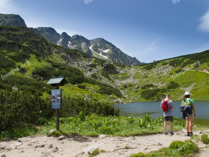 Roháče Pleso Tourists Country Mountains