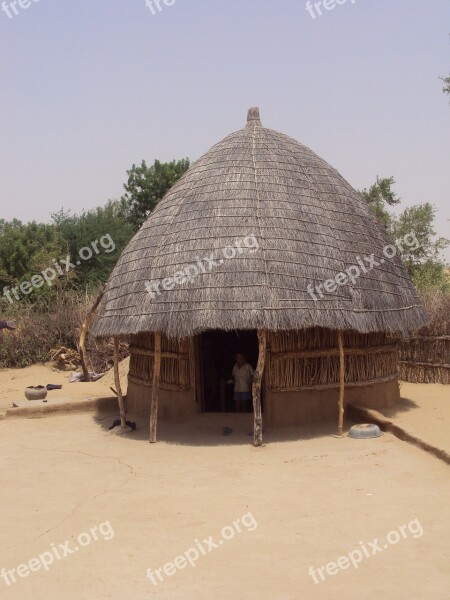 Hut Desert India Rajasthan Free Photos