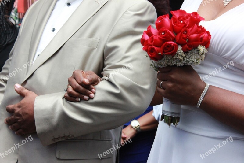 Wedding Grooms Roses Flowers Hand