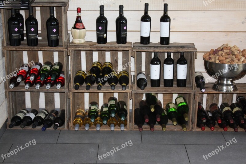 Wine Rack Wine Bottles Weindeko Shelf Wine