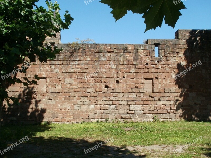 Wall Stiftskirche St Arnual Brick Wall Construction