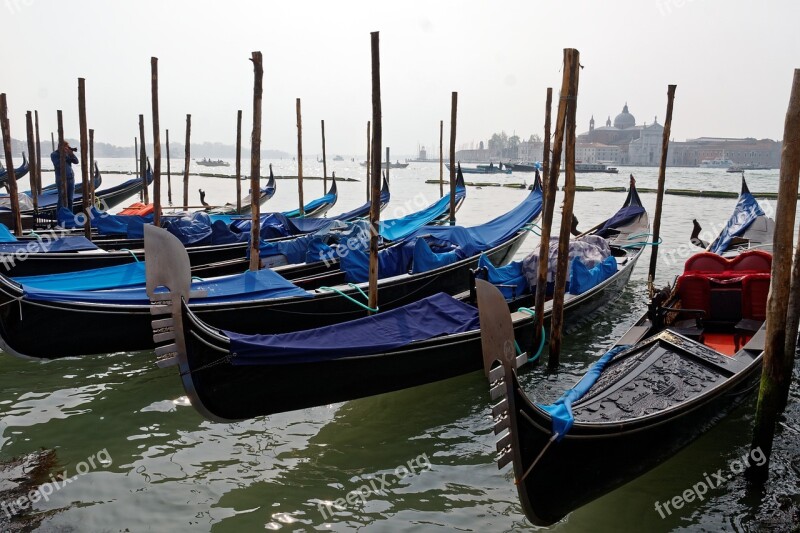 Venice Gondolas Water Channel Venezia