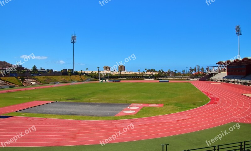 Track Athletics Stadium Football Lawn