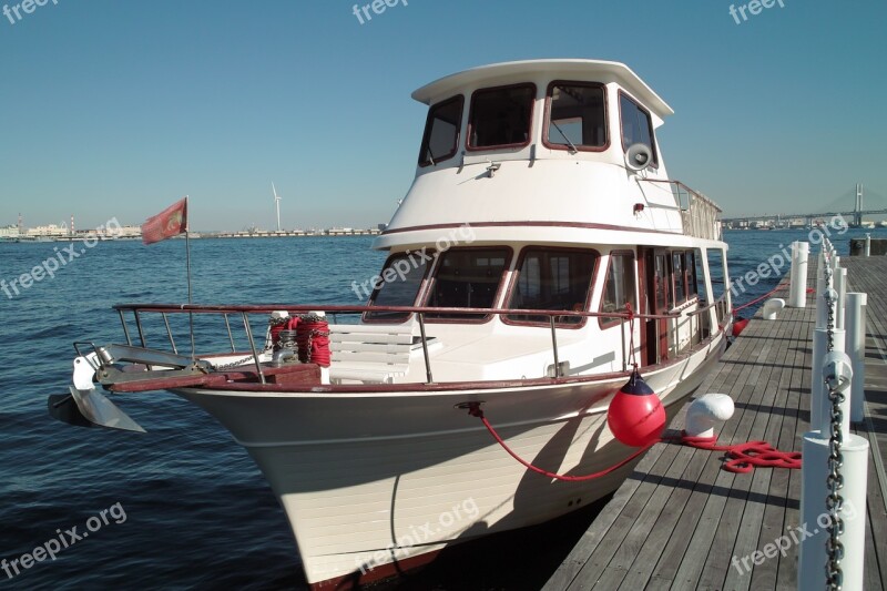 Boat Sea Pier Yokohama Free Photos