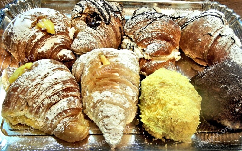 Croissant Pasticceria Cream Filled Chocolate Sweet