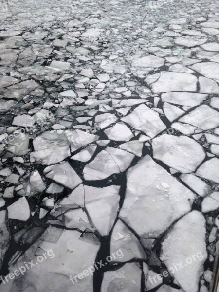 Ice River Frozen Cold Nature