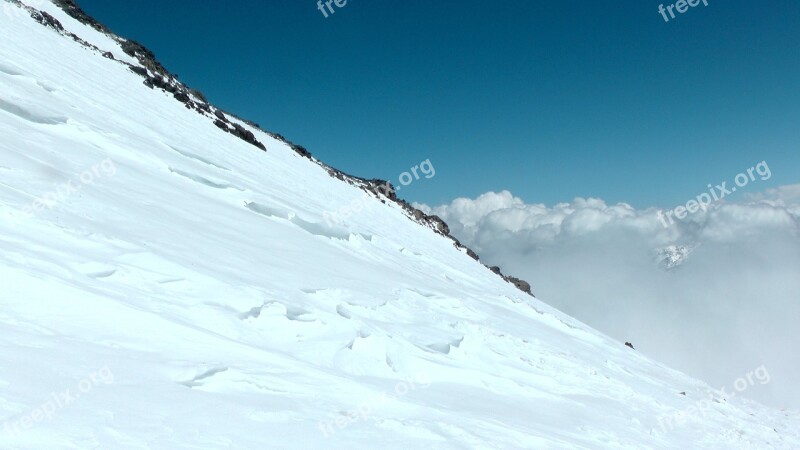 Elbrus Mountains Snow Mountaineering Height