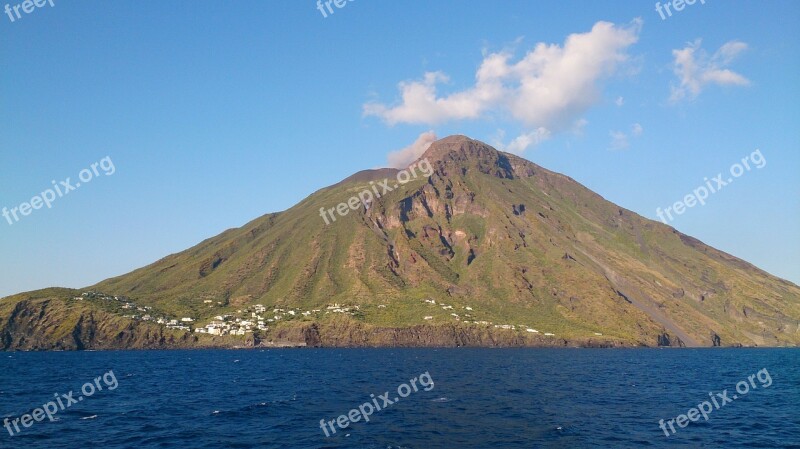 Stromboli Aeolian Islands Volcano Active Lava