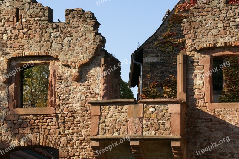 Ruin Sandstone Facade Ancient Old