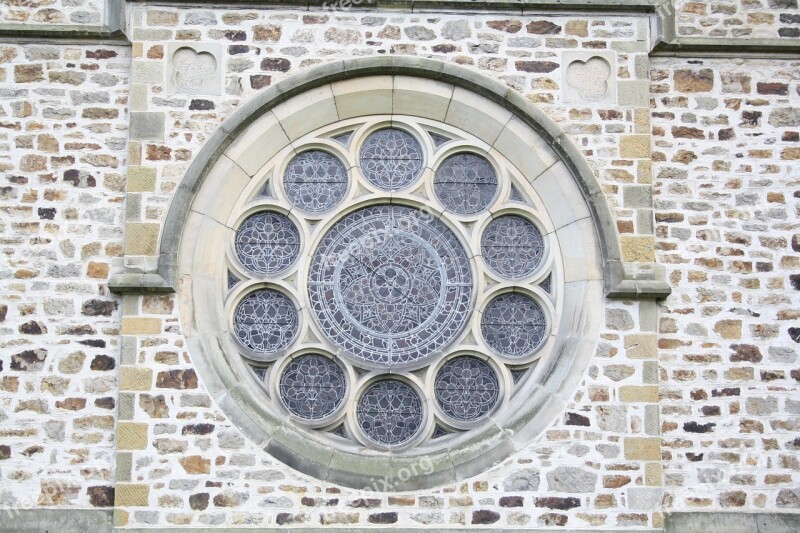 Window Church Rosette Exterior Saint