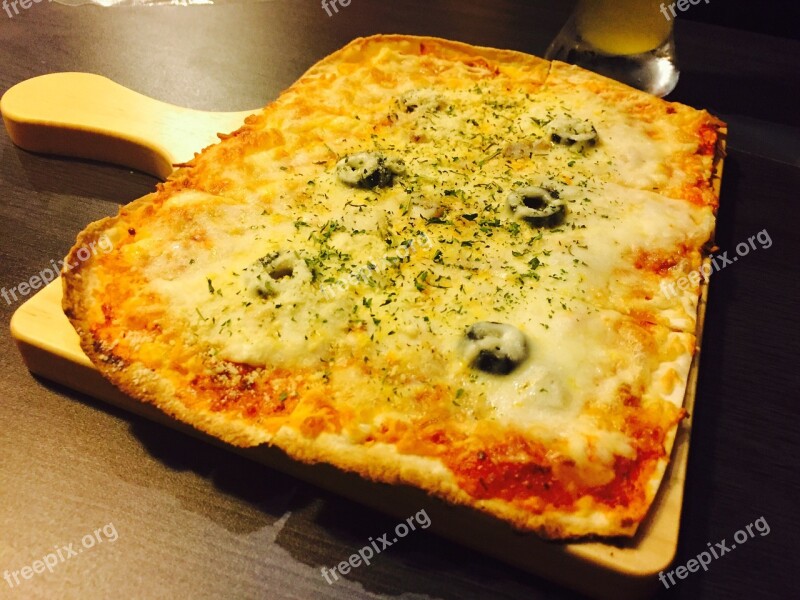 Food Pizza Cheese Dining Olive