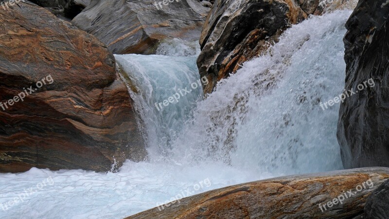 Water Waterfall Wild River Nature