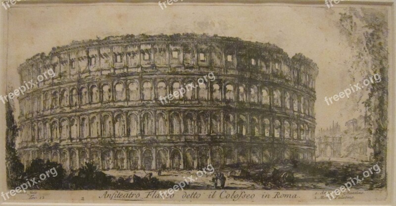 Colosseum Amphitheater Flavian Rome Piranesi