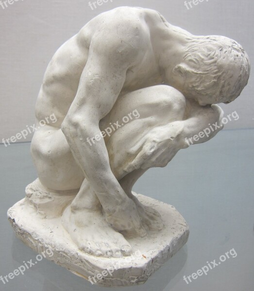 Crouching Statuette Adam Paul Wayland