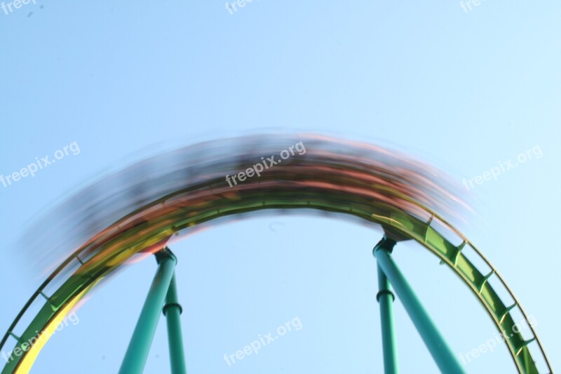 Rollercoaster Fast Blur Ride Coaster