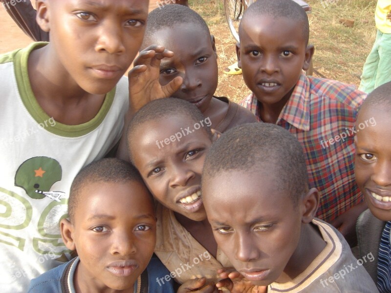 Boys African Children Group Kids Fun