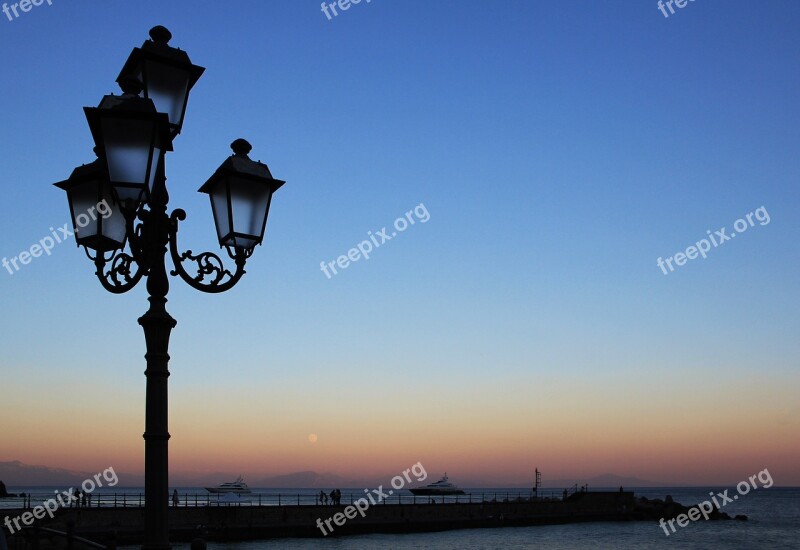 Evening Lantern Abendstimmung Street Lamp Sky