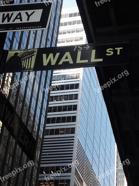 New York City Wall Street Stock Market Manhattan Urban