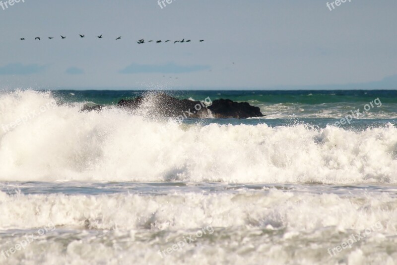 Sea Ocean Water Wave Spray