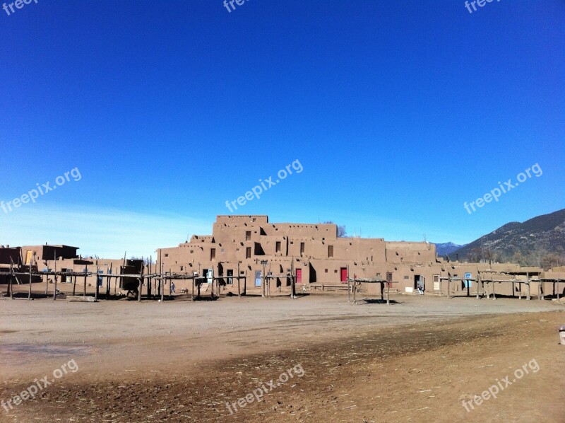 Taos Adobe Pueblo Indian Free Photos